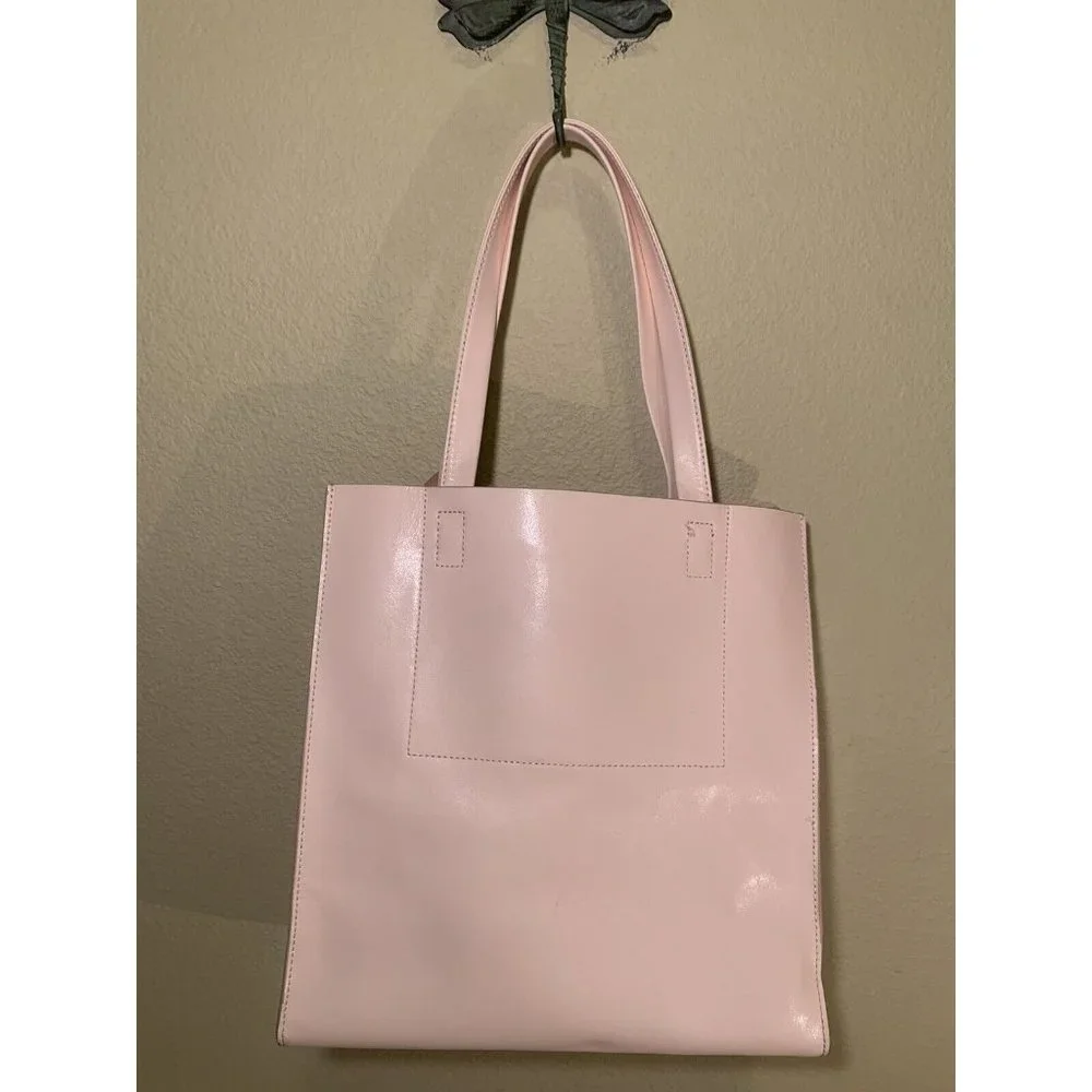 Banana Republic  LASER CUT OUT  Palm LEAF TOTE PINK BLUSH_4